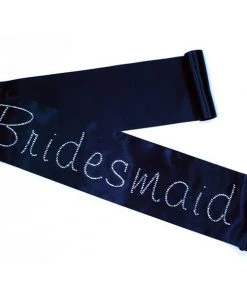 Bachelorette Superstore Sashes Rhinestone "Bridesmaid" Sash, Choose Your Sash Color
