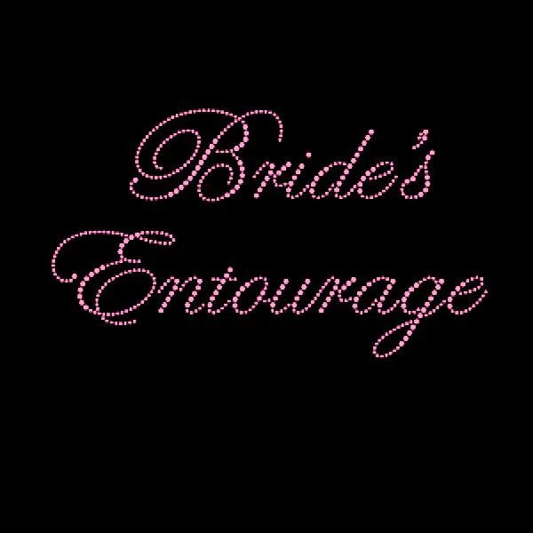 Bachelorette Superstore Pink Rhinestone "Bride's Entourage" Tank Top Or T-shirt Bridal Party/Guest Sashes 1 Bachelorette Superstore Pink Rhinestone "Bride's Entourage" Tank Top Or T-shirt Bridal Party/Guest Sashes