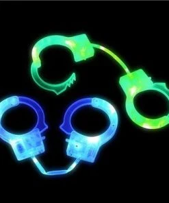 Bachelorette Superstore Light UP, Flash Or Glow Light Up Hand Cuffs, 1 Pc