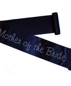 Bachelorette Superstore Sashes Rhinestone "Mother Of The Bride" Sash- Choose Your Sash Color