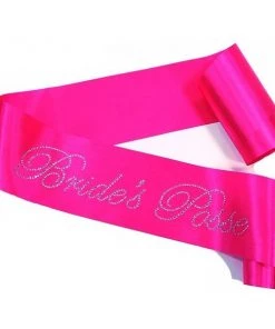 Bachelorette Superstore Rhinestone 'Brides Posse' Hot Pink Sash