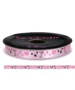 Bachelorette Superstore Martini Glass And Stars Ribbon, Spool $1.99 And Under