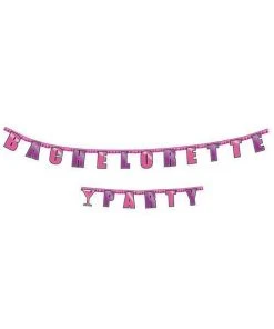 Bachelorette Superstore New Arrivals Bachelorette Party Jointed Banner- Hot Pink & Purple, 8.75 Ft
