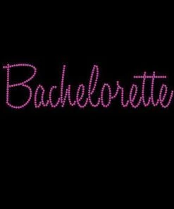 Bachelorette Superstore Pink Rhinestone "Bachelorette" Tank Top Or T-shirt