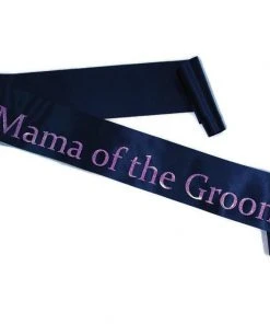 Bachelorette Superstore Satin Black W/ Pink 'Mama Of The Groom' Sash, 1 Pc