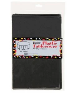 Bachelorette Superstore Round Table Cover, 84"- Black