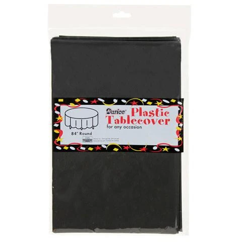 Bachelorette Superstore Round Table Cover, 84"- Black 1 Bachelorette Superstore Round Table Cover, 84"- Black