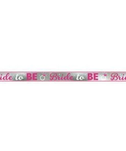 Bachelorette Superstore $1.99 And Under Bride To Be Classic Metallic Banner, 4.25" X 25 Ft