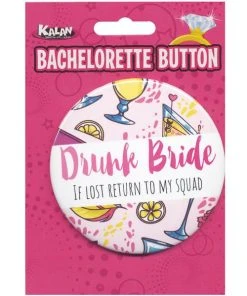 Bachelorette Superstore Drunk Bride Button, 1 Pc