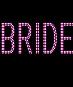 Bachelorette Superstore Pink Rhinestone Block "BRIDE" Tank Top Or T-shirt Bride/Bachelorette Sashes