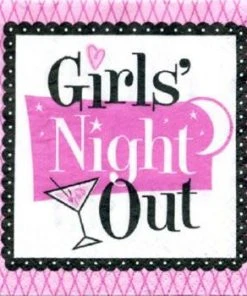 Bachelorette Superstore Pink And Lace Girls Night Out Napkins, Bev. 30 Pk $1.99 And Under