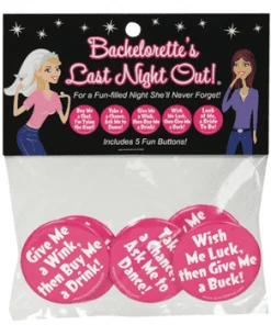 Bachelorette Superstore Bachelorette Last Night Out! Button Assortment Party Attire