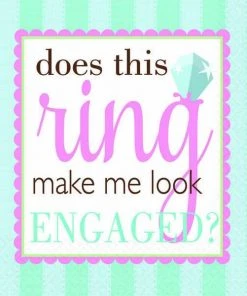 Bachelorette Superstore Does This Ring Make Me Look Engaged? Luncheon Napkins, 16ct.