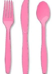 Bachelorette Superstore $1.99 And Under Light Pink Cutlery, 24 Pk