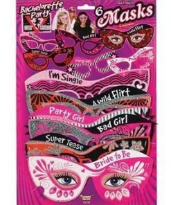 Bachelorette Superstore Bachelorette Party Personality Masks, 6pk $1.99 And Under