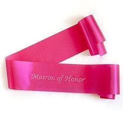 Bachelorette Superstore Sashes Glittering Hot Pink/Black "Matron Of Honor" Sash