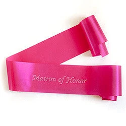 Bachelorette Superstore Sashes Glittering Hot Pink/Black "Matron Of Honor" Sash 1 Bachelorette Superstore Sashes Glittering Hot Pink/Black "Matron Of Honor" Sash