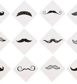 Bachelorette Superstore Fingerstache Tattoos, 36 Pc.