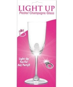 Bachelorette Superstore LIGHT UP Pecker Champagne Glass, 1 Pc Drink'n Goods