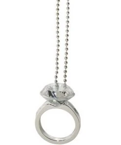 Bachelorette Superstore Giant Diamond Ring Necklace
