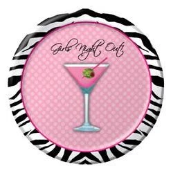 Bachelorette Superstore Sassy Girls Night Out Zebra Plates, 7"