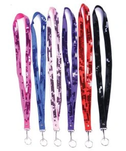 Bachelorette Superstore Sequin Lanyards, 6 Pk