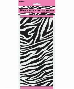 Bachelorette Superstore Zebra Cello Favor Bags, 20 Pk New Arrivals